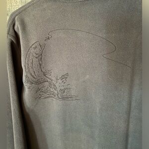 Trout fleece, Yellowstone fleece jacket, Fly fishing jacket, fishing fleece M